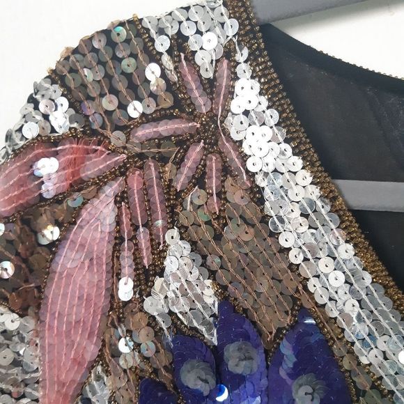 Vintage Sequin Butterfly Top - Picture 6 of 8
